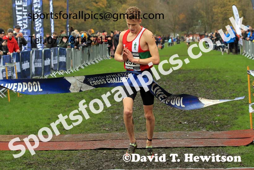 Junior Men, 2022 British Athletics Cross Challenge, Sefton Park, Liverpool.  Photo: David T. Hewitson/Sports for All Pics